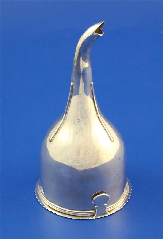 A George IV Irish silver wine funnel, 5 oz.